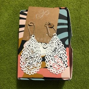 White drop earrings from Plunder